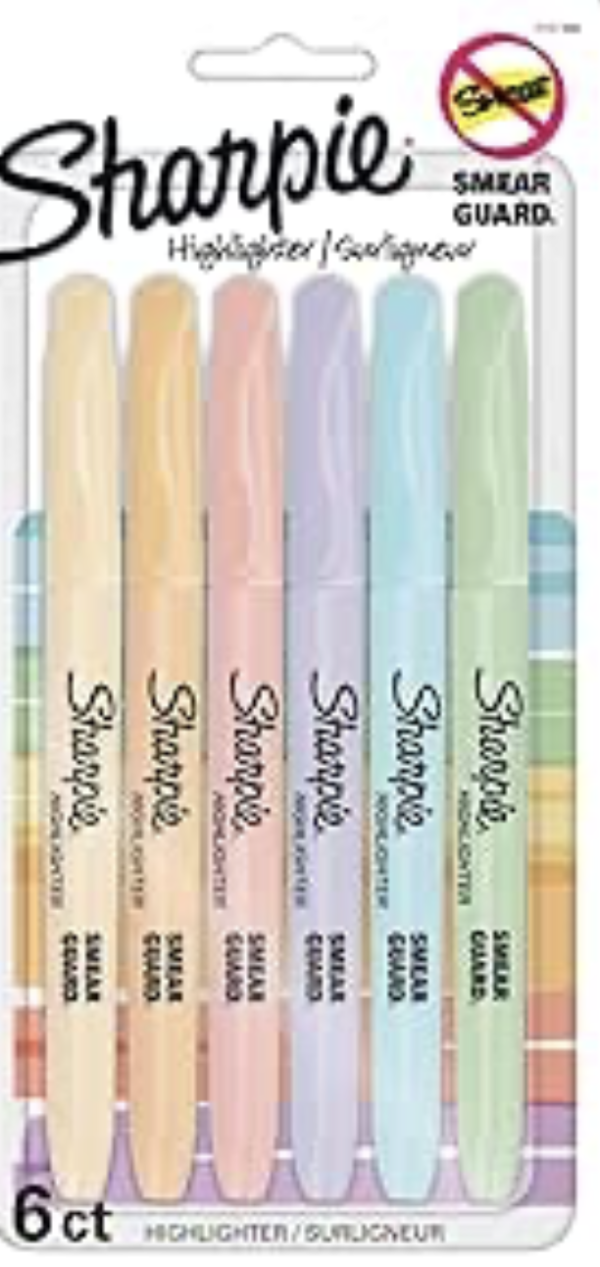 Sharpie highlighters