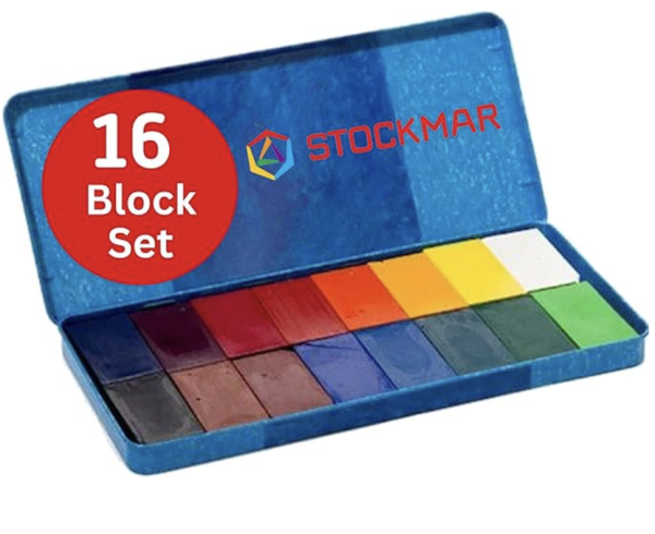 Wax block crayons