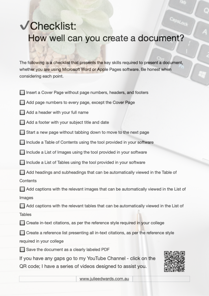Checklist - can you use the tools on your laptop?